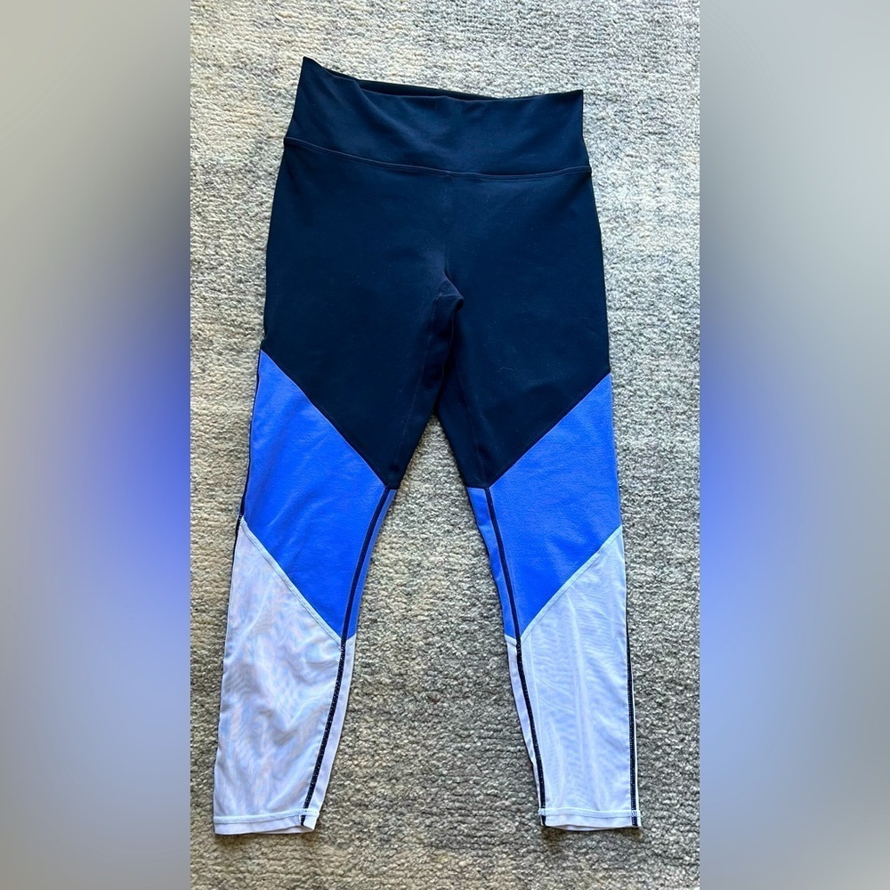 Powerhold By Fabletics Mid-Rise Mesh Colorblock Leggings Size Medium